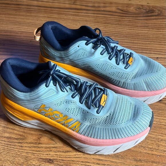 Hoka Women’s One One Bondi 7 Running Sneakers Sz 10 Preowned - Picture 4 of 8